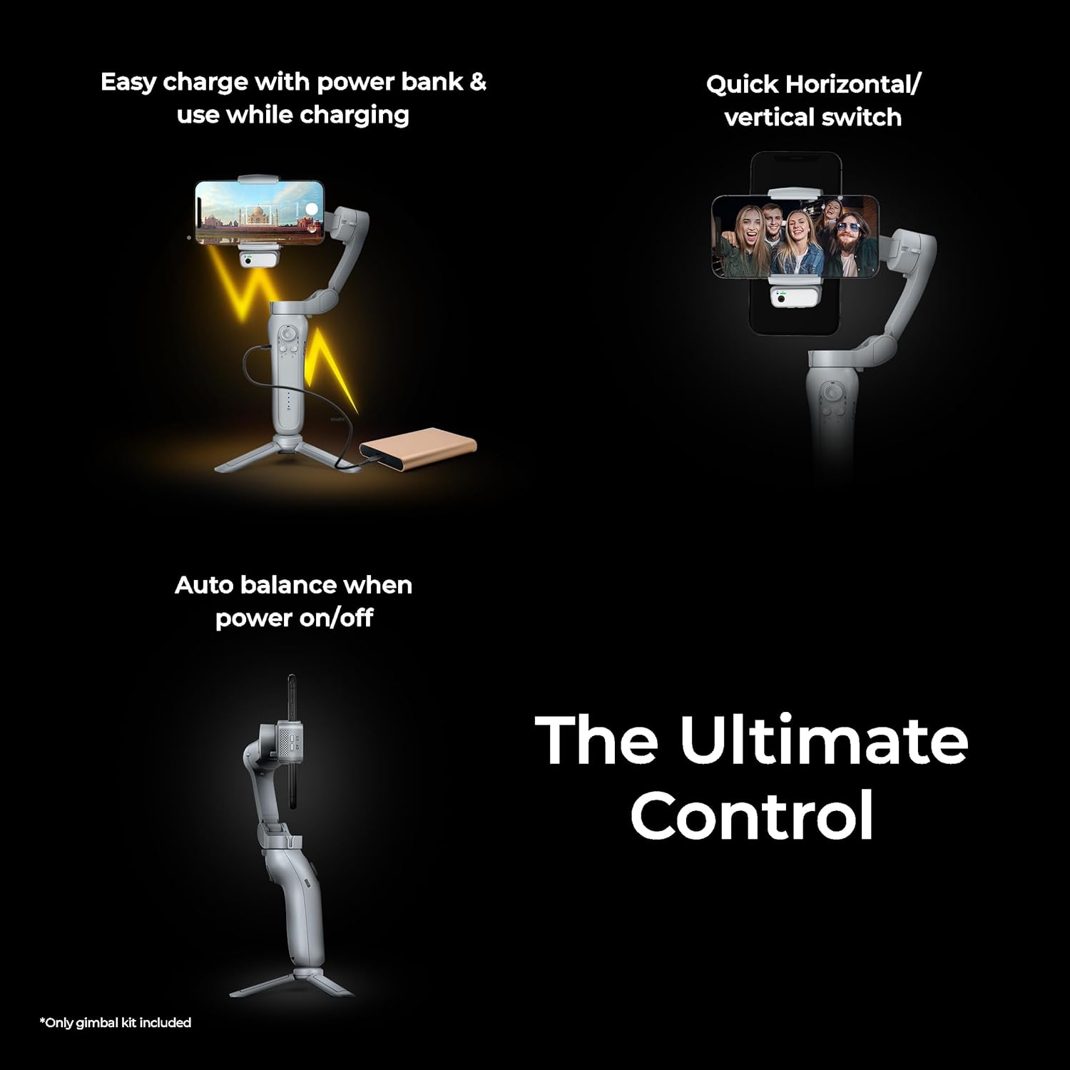 3-Axis Gray Smartphone Gimbal